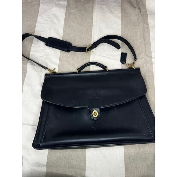 Vintage Coach Leather Bag Briefcase - Picture 1 of 9